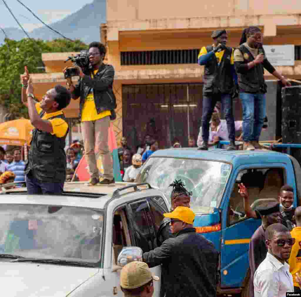 Candidato à Presidência de Moçambique, Venâncio Mondlane, apoiado pelo partido Podemos