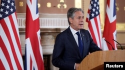 U.S. Secretary of State Blinken meets Britain's Foreign Secretary David Lammy, in London