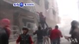 VOA60 DUNIYA: A Damascuss Babban Birnin Kasar Syria Fararen Hula Kusan 30 Da Suka Hada Da Yara Kanana ne Aka Kashe Sanadiyar Hare Haren Sama