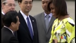 2015-03-18 美國之音視頻新聞: 美國第一夫人抵達東京訪問