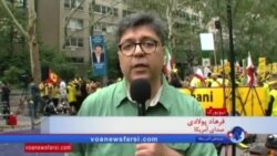 دو خواسته معترضان همزمان با سخنرانی روحانی: تغییر رژیم و پیگیری کشتار ۶۷