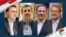 از راست: علی لاریجانی، اسحاق جهانگیری، محمود احمدی نژاد و مصطفی تاجزاده 