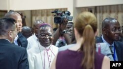 Mgr Marcel Utembi, mokambi ya CENCO (Lingomba lya ba episkopo ya RDC) na Kinshasa, 30 décembre 2016.