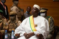 Le président malien de transition Bah Ndaw lors de sa cérémonie d'investiture à Bamako, le 25 septembre 2020.