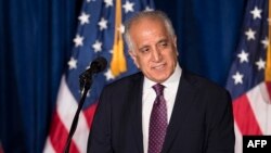 FILE - Former U.S. Ambassador to Afghanistan Zalmay Khalilzad, now the special representative for Afghanistan reconciliation, speaks in Washington, D.C., April 27, 2016. 