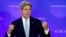 U.S. Secretary of State John Kerry delivers a speech on the transatlantic relationship at the Concert Noble in Brussels, Belgium, Oct. 4, 2016.