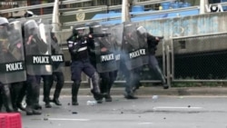 Protesters Clash With Riot Police in Thailand 