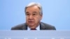 Le secrétaire général des Nations Unies, Antonio Guterres, après la conférence sur la Libye à Berlin, Allemagne, dimanche 19 janvier 2020. (Axel Schmidt / Photo de la piscine via AP)