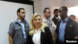 Israeli Prime Minister Benjamin Netanyahu's wife, Sara, arrives in court for a hearing on a plea deal over the misuse of public funds, in Jerusalem, June 16, 2019.