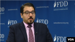 Foundation for Defense of Democracies research fellow Behnam Ben Taleblu talks to VOA Persian in Washington, July 11, 2018, about NATO recruiting Qatari and Emirati ground troops for its training mission in Afghanistan.