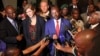 FILE - Samantha Power, the United States' U.N. ambassador, and Burundian President Pierre Nkurunziza speak to reporters in Gitega, Burundi, Jan. 22, 2016.