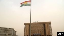 Gedung DPRD daerah otonomi Kurdistan di Irbil, ibukota Kurdistan di Irak Utara, 29 Oktober 2017 (foto: AFP Photo/Safin Hamed)