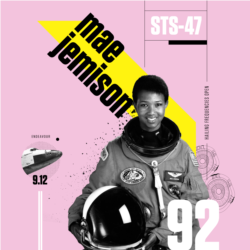 An artwork from Beyond Curie, a design project by Amanda Phingbodhipakkiya, that highlights women's accomplishments in science, technology, engineering and mathematics.