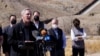 House Minority Leader Kevin McCarthy speaks to the press during a tour for a delegation of Republican lawmakers of the US-Mexico border, in El Paso, Texas, March 15, 2021. 