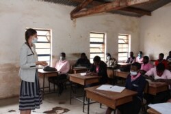 Cameron Beach, teaches children in Dedza, near Lilongwe, Malawi, July 23, 2021.