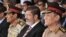 Egyptian Field Marshal Gen. Hussein Tantawi (l) President Mohammed Morsi, center, and Armed Forces Chief of Staff Sami Anan, right, July 5, 2012.