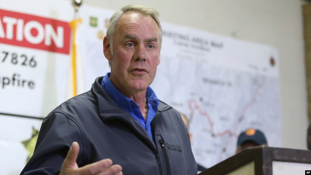 Ryan Zinke, mantan Menteri Dalam Negeri AS.