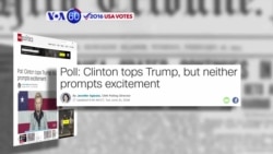 VOA60 Elections - CNN: Polls show growing lead nationally for Hillary Clinton