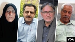 از راست: هاشم خواستار،‌ محمد نوری‌زاد، محمدحسین سپهری، و فاطمه سپهری