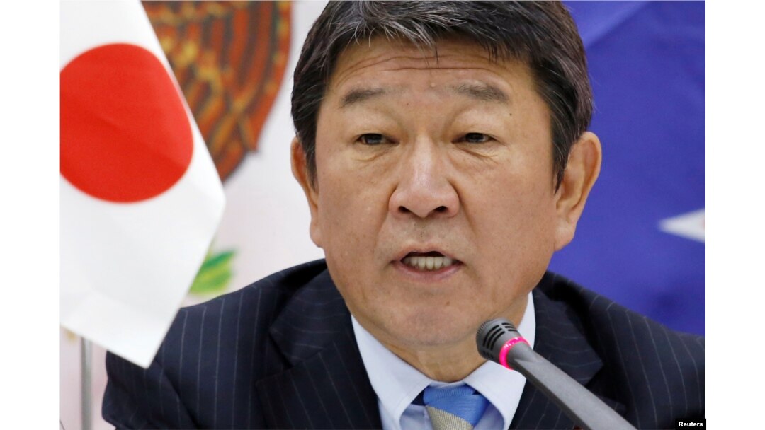 Menteri Revitalisasi Ekonomi Jepang Toshimitsu Motegi saat menghadiri konferensi pers pada Pertemuan Tingkat Menteri Trans Pacific Partnership (TPP) selama APEC 2017 di Da Nang, Vietnam, 11 November 2017. (Foto: dok).