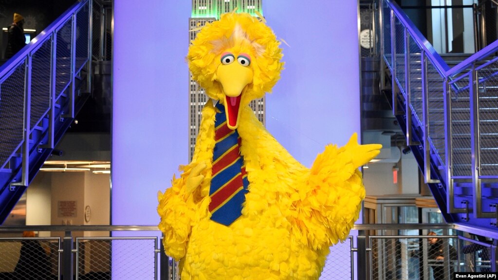Sesame Street's Big Bird joins in for an event celebrating Sesame Street's 50th anniversary on Friday, November 8, 2019, in New York. (File Photo by Evan Agostini/Invision/AP)