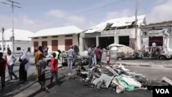 Lors d'une attaque de Al-Shabab à Mogadiscio, le 8 janvier 2020.