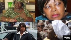 Des anciennes Premières ministres africaines et l'actuelle Première ministre de la Namibie, Saara Kuugongelwa-Amadhila, en bas à gauche (montage photo).