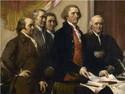 John Adams (left), the second U.S. president, and Thomas Jefferson (center), the third U.S. president, both inherited land from their fathers. (Public Domain)