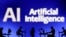 FILE—Figurines with computers and smartphones are seen in front of the words "Artificial Intelligence AI" in this illustration taken, February 19, 2024.