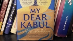 A copy of “My Dear Kabul,” a book that chronicles the first year of Taliban rule from the perspective of Afghan women in a writing group.