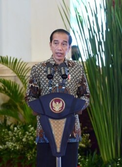 Presiden Jokowi di Istana Negara , Jakarta, Rabu (16/12) mengatakan dana kompensasi kepada korban terorisme sebagai bentuk tanggung jawab negara (biro Setpres)