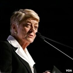 Ansyèn kandidat pou pòs vis-prezidan Pati Demokrat la, Geraldine Ferraro. AP, Foto achiv