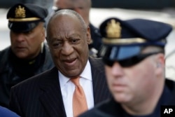 Bill Cosby arrives for his sexual assault trial, April 10, 2018, at the Montgomery County Courthouse in Norristown, Pennsylvania.