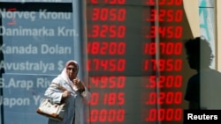 A currency exchange office in downtown Istanbul, June 21, 2013. 