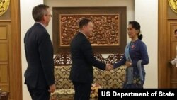 Pottinger and Aung Suu Kyi. (June 16, 2018)