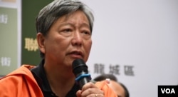 香港工黨前立法會議員李卓人（美國之音湯惠芸攝）