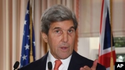 Le secrétaire d'Etat américain, John Kerry, lors d'une conférence de presse en Nouvelle-Zélande, le 13 novembre 2016. 