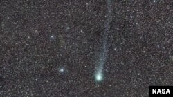 FILE - Comet Lovejoy is seen in this February photo released by NASA. Scientists believe comets could have brought key ingredients for life to Earth.