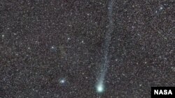 Comet Lovejoy is seen in this February photo released by NASA.