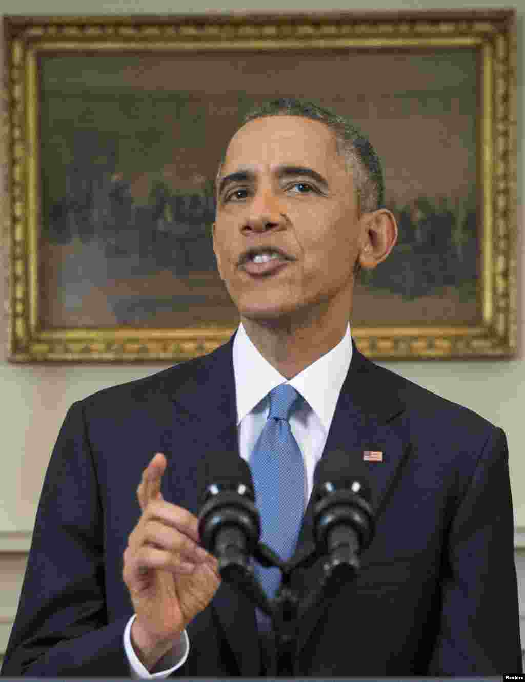 AQSh Prezidenti Barak Obama Kuba bo&#39;yicha yangi siyosatini e&#39;lon qilmoqda, 17-dekabr, 2014-yil.