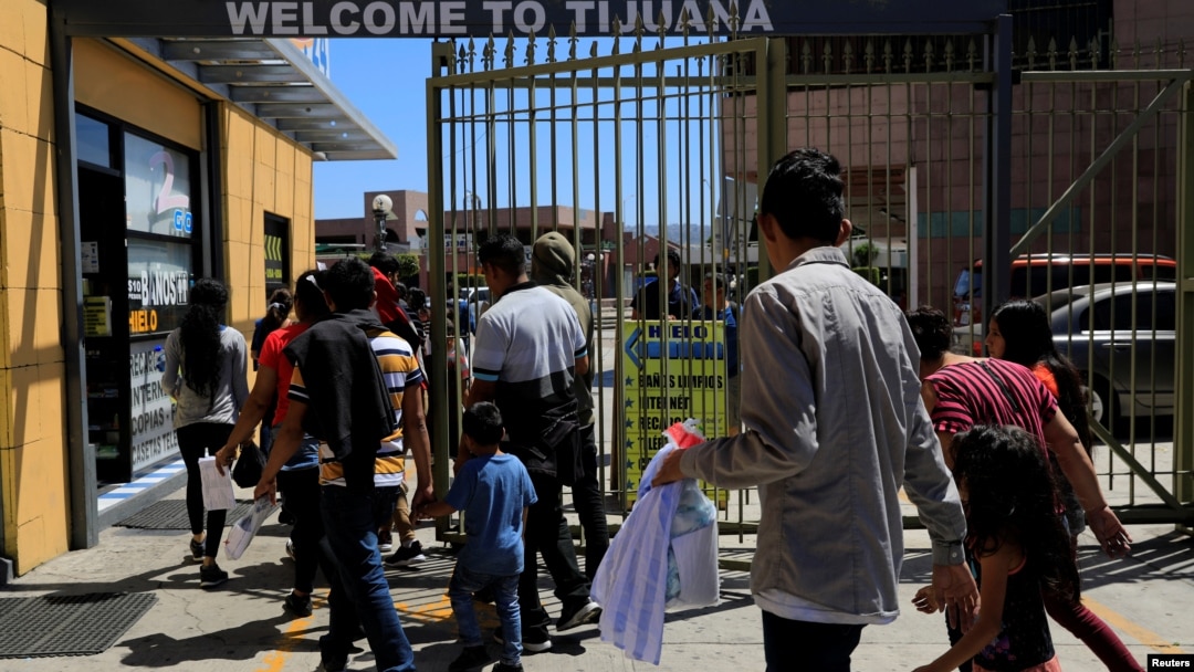 Migrantes centroamericanos regresados a México en Tijuana, México, el 18 de julio de 2019.