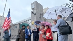 22일 워싱턴D.C. 주재 중국대사관 앞에서 중국 정부의 탈북민 강제 북송 중단을 촉구하는 집회가 열렸다. 