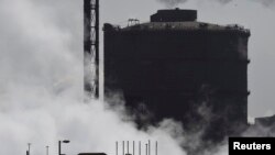 L'usine Tata à Port Talbot, Pays de Galles, en Grande Bretagne, le 30 mars 2016. 