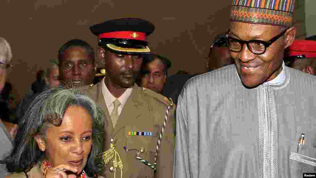 Shugaba Muhammadu Buhari tare da Darakta-Janar din Majalissar Dinkin Duniya Sahle-Work Zewde a birnin Nairobi. &nbsp;