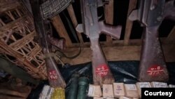 weapons seized by Joint forces of KNDF 1