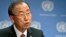 U.N. Secretary General Ban Ki-moon holds a news conference on Syria at the United Nations headquarters on Tuesday, Sept. 3, 2013. 