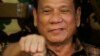 Duterte compara su campaña contra el crimen con Hitler