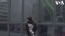 Ֆրանսիացի «Սարդ Մարդը»-ը, ի աջակցություն ցուցարարների, մագլցել է Փարիզում գտնվող 48 հարկանի երկնաքերը