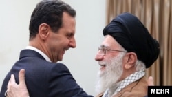 بشار اسد، رئیس‌ جمهوری مخلوع سوریه، و علی خامنه‌ای، رهبر کشته‌شده جمهوری اسلامی (عکس از آرشیو) 