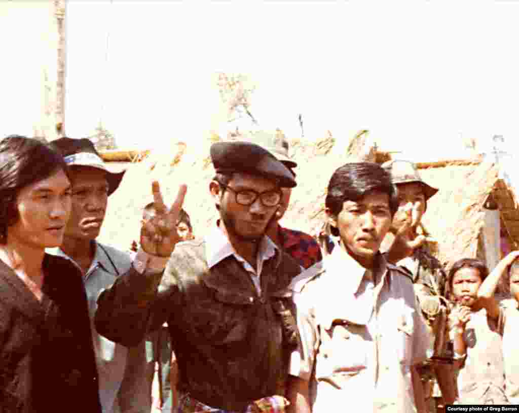 Khmer Serai insurgent leaders at Cambodian camp known as old camp in Cambodia, in November, 1979.